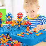 DIY Construction Screw Puzzle Toy Set – 220 Pcs Educational Engineering Kit for Kids