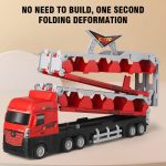 207 cm Foldable Launcher Truck with Double Track Racing Cars - Image 5